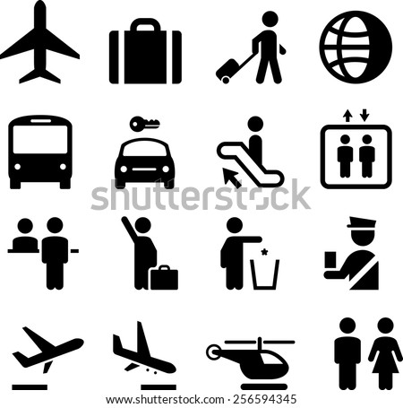 Airport and travel icons