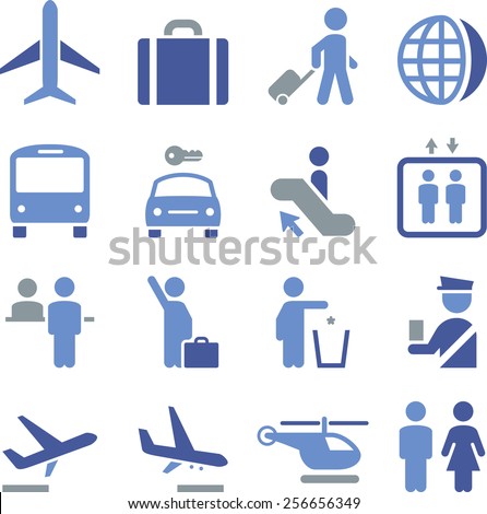 Airport and travel icons