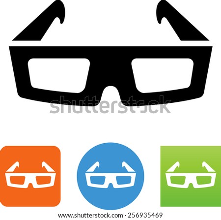 3d Glasses Symbol Stock Vector 203959843 - Shutterstock