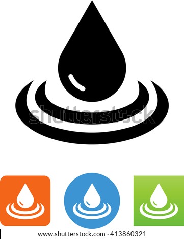 Drop Water Icon Stock Vector 258383399 - Shutterstock