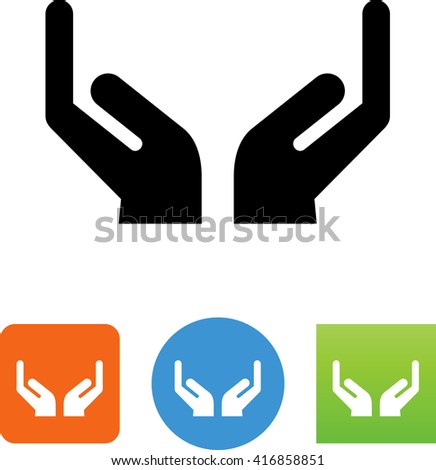 Hands Holding Icon Stock Vector 416858851 - Shutterstock