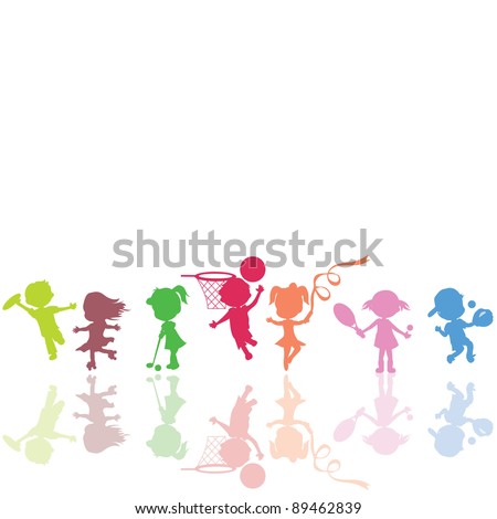 Be Used Background Children Holiday Sports Stock Vector 89462839 ...