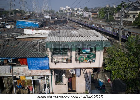 mumbai india nov 13 the houses in dharavi viewed from a bridge over - Biggest House In The World 2013 mumbai india nov 13 the houses in dharavi viewed from a bridge over - Biggest House In The World 2013