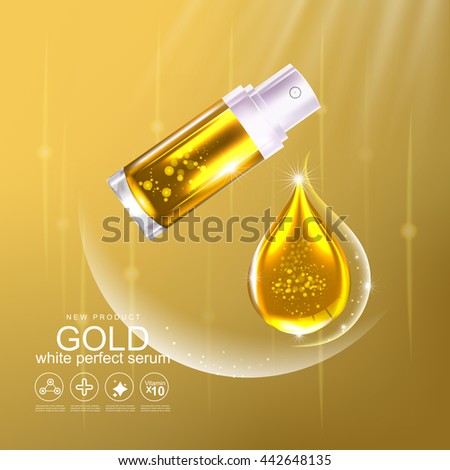 Collagen and Serum pearl Background Concept Cosmetic for Skin.