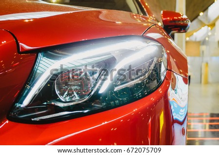 Car Mersedes Benz E-Class. Russia. Saint-Petersburg. June 2017