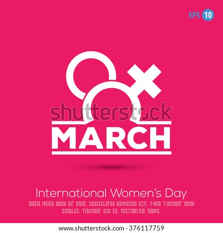 International Women's Day - 8th March - Vector Icon Element Design Poster