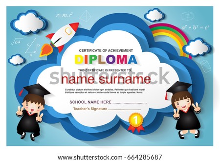 graduation certificates for kindergarten