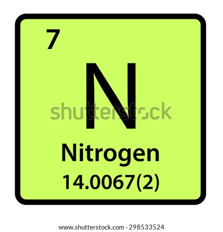 Element Nitrogen Periodic Table Stock Illustration 298533524 - Shutterstock