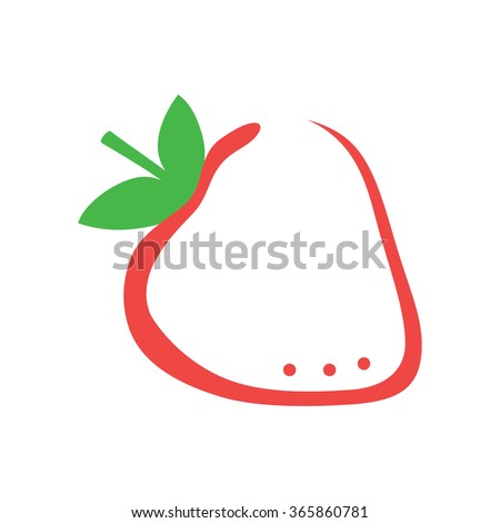 Strawberry isolated vector icon. Strawberry berri isolated. Strawberry logo. Strawberry juice, jam, branding.