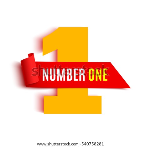 Number One Background White Ribbon On Stock Vector 414900508 - Shutterstock