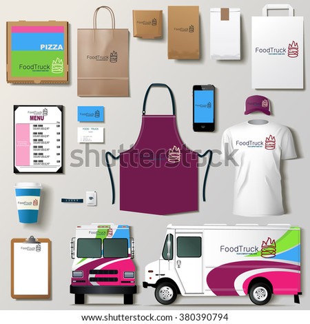 Vector Food Truck Corporate Identity Template Stock Vector ...