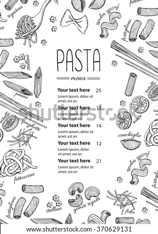 Pasta Stock Vectors Clipart and Illustrations