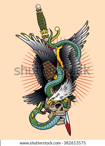 meaning tattoo snake and eagle Dagger Images Images, & Stock Tattoo Royalty Free Vectors