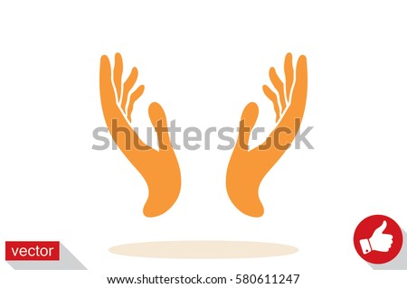 Two Hands Icon Vector Illustration Eps10 Stock Vector 580611247 ...