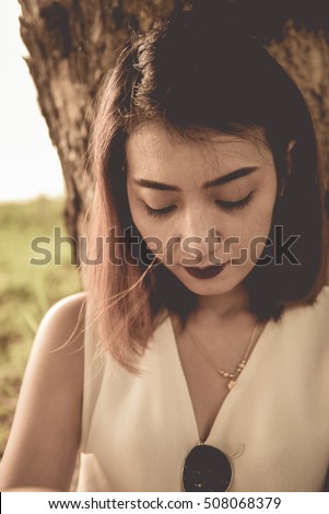 https://thumb7.shutterstock.com/display_pic_with_logo/2934415/508068379/stock-photo-beautiful-thai-woman-very-sad-from-unrequited-love-rethink-think-over-bright-sunlight-sunny-pastel-508068379.jpg