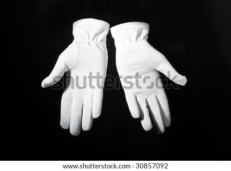 Collection Hands White Glove On Black Stock Photo 66378430 - Shutterstock