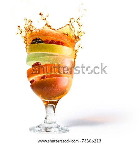 fruit cocktail, fruit juice vitamin