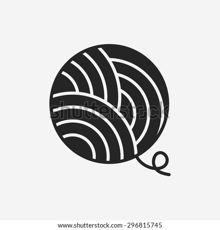 Vector Illustration Outline Drawing Yarn Ball Stock Vector 338755136 ...