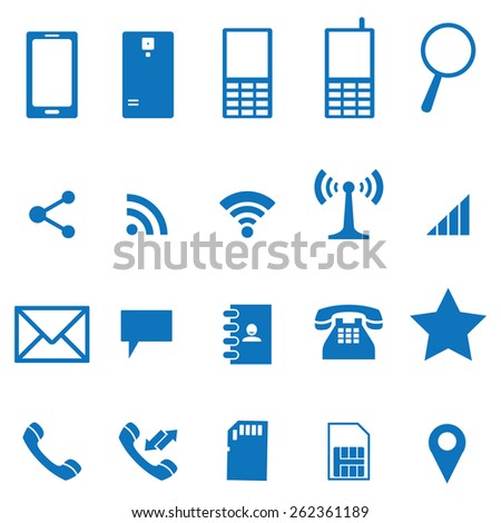 Mobile icons set