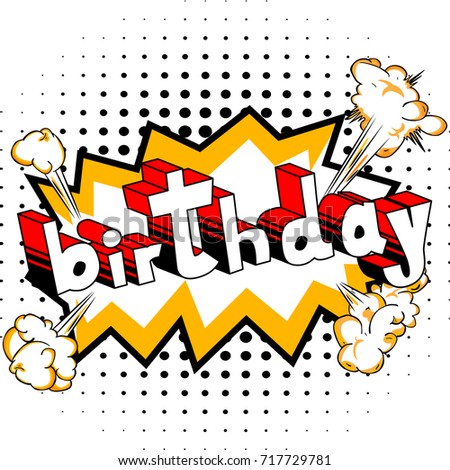 Happy Birthday Comic Book Style Card Stock Vector 285991964 - Shutterstock