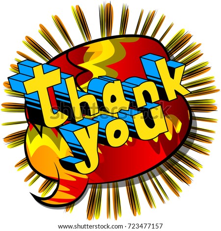 Thank You Comic Book Style Word Stock Vector 723477157 - Shutterstock