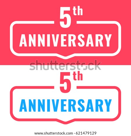 5th Anniversary royalty-free images