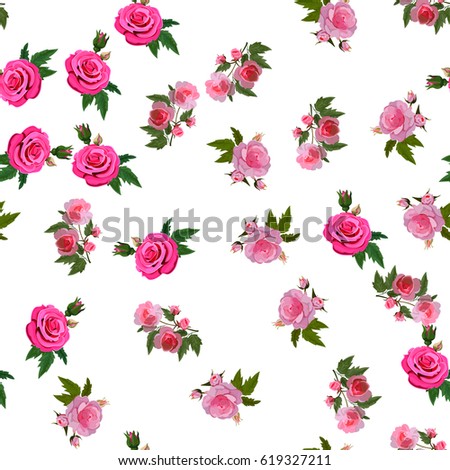 Pattern Rose Stock Vector 218389903 - Shutterstock