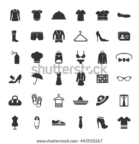 Fashion Icons Set Stock Vector 443920267 - Shutterstock