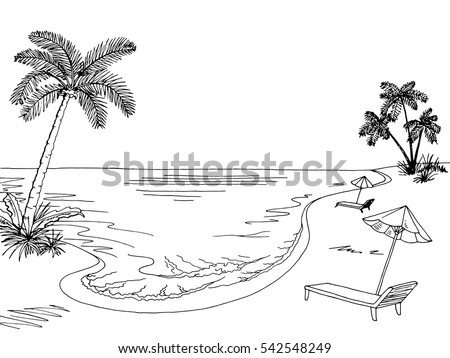 Beach Drawing Stock Images, Royalty-Free Images & Vectors | Shutterstock