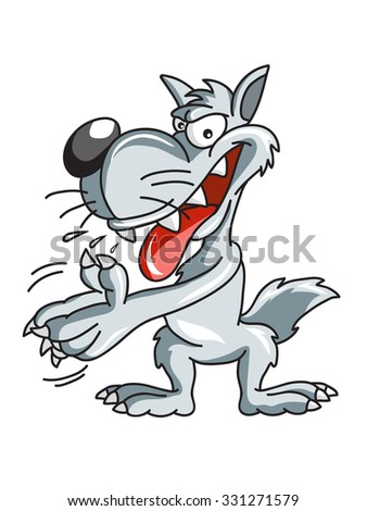 Big Bad Cartoon Wolf Vector Clip Stock Vector 172996937 - Shutterstock