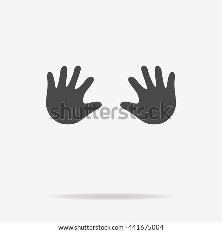 Baby Hands Icon Vector Concept Illustration Stock Vector ...