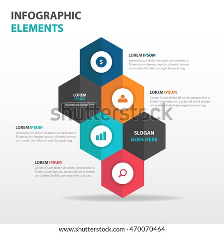 Abstract Hexagon Business Infographics Elements Presentation Stock Vector 470070464 Shutterstock Hexagon Website Template