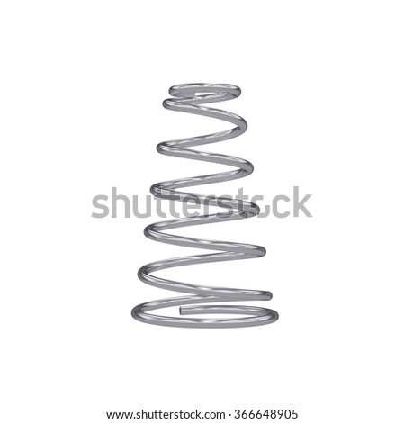 Metal Spring Isolated On White Metal Spring Isolated On White