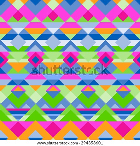 little geometric tribal print ~ seamless background - stock vector