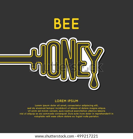 Logo bee honey. Stylish and modern logo for Apiculture products. Vector illustration.