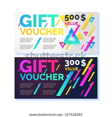 gift voucher flyer original poster discount stock vector 567428281 original line flyer
