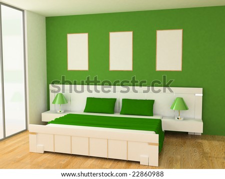 Green White Living Room Modern Bookcase Stock Illustration 38569360 ...