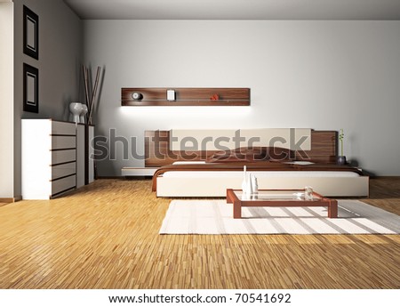 Modern Interior Bedroom Room 3 D Stock Illustration 70541692 ... Modern Interior Bedroom Room 3 D Stock Illustration 70541692 ...
