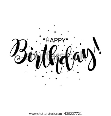 Happy Birthday Beautiful Greeting Card Poster Stock Vector 430159006 ...