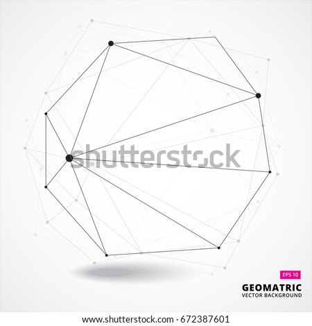 Abstract Geometric Shape Triangular Faces On Stock Vector 125885030 ...