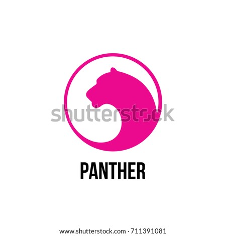 Logo panther in a negative space.