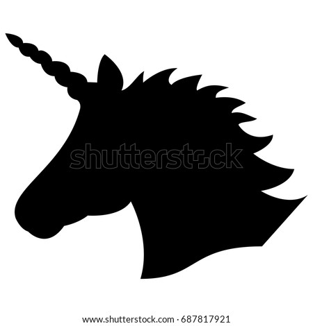 Download Unicorn Head Silhouette Hand Drawn Vector Stock Vector ...