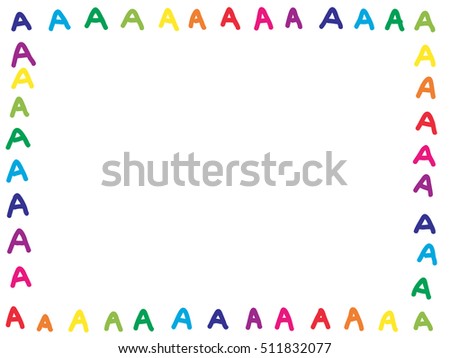 alphabet border stock vector 511832077 shutterstock