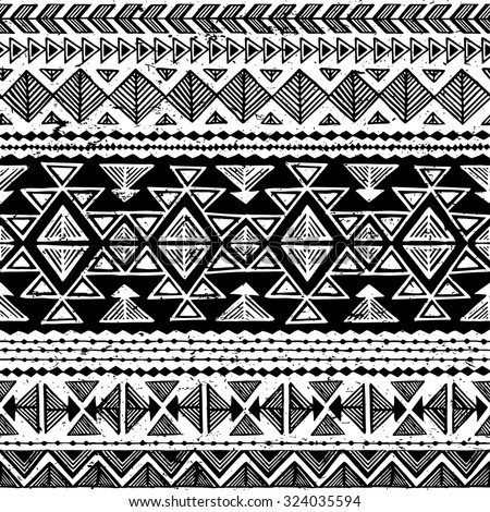 Black and white tribal navajo seamless pattern aztec abstract geometric print ethnic hipster backdrop Black and white tribal navajo seamless pattern aztec abstract geometric print ethnic hipster backdrop