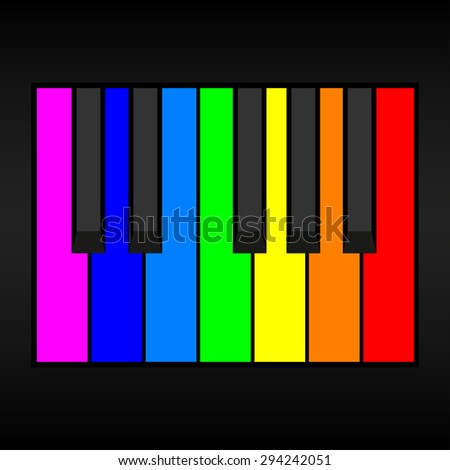 Color Isolated Piano Keys Colors Rainbow Stock Photo 932319 - Shutterstock