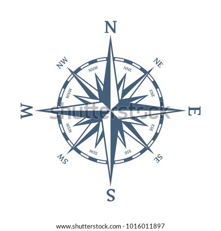 Wind Rose Vector Illustration Nautical Compass Stock Vector 1016011897 ...