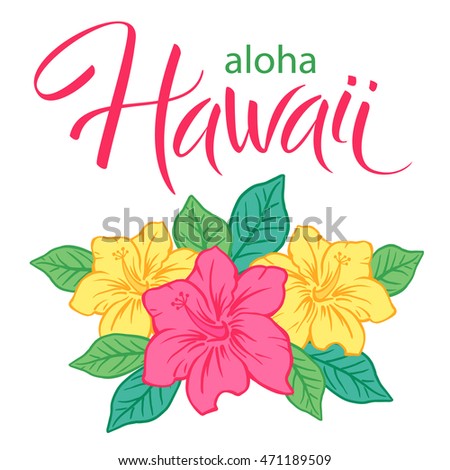 Vector Illustration Watercolor Flowers Beautiful Bouquet Stock Vector 292199678 Shutterstock Aloha Banner Template