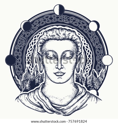 buddha face tattoo art sacred celtic stock vector 757691824 buddha face tattoo art sacred celtic stock vector 757691824