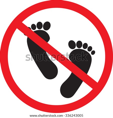 No Bare Feet Vector Stock Vector 372310078 - Shutterstock