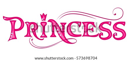 Princess Pink Title Design Element Girls Stock Vector ...